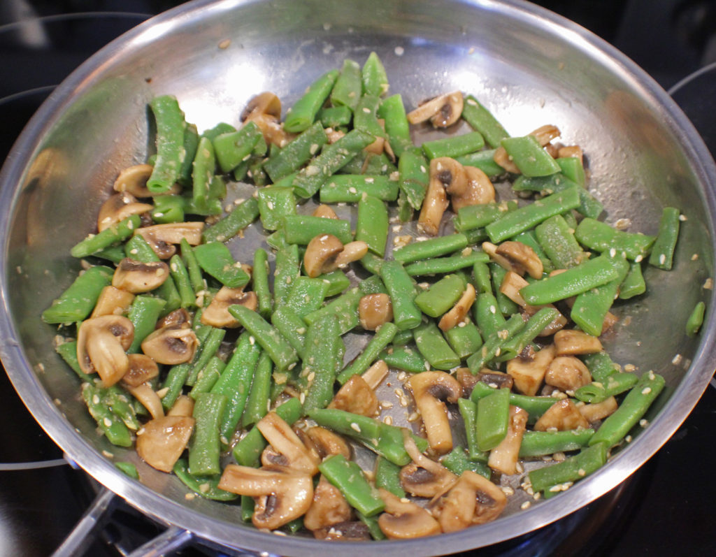 Gingery Beans and Mushrooms Ready