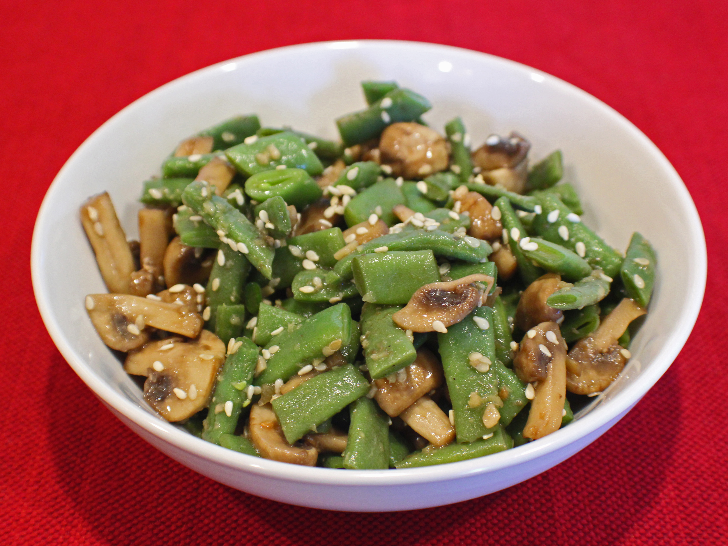 Gingery Beans and Mushrooms